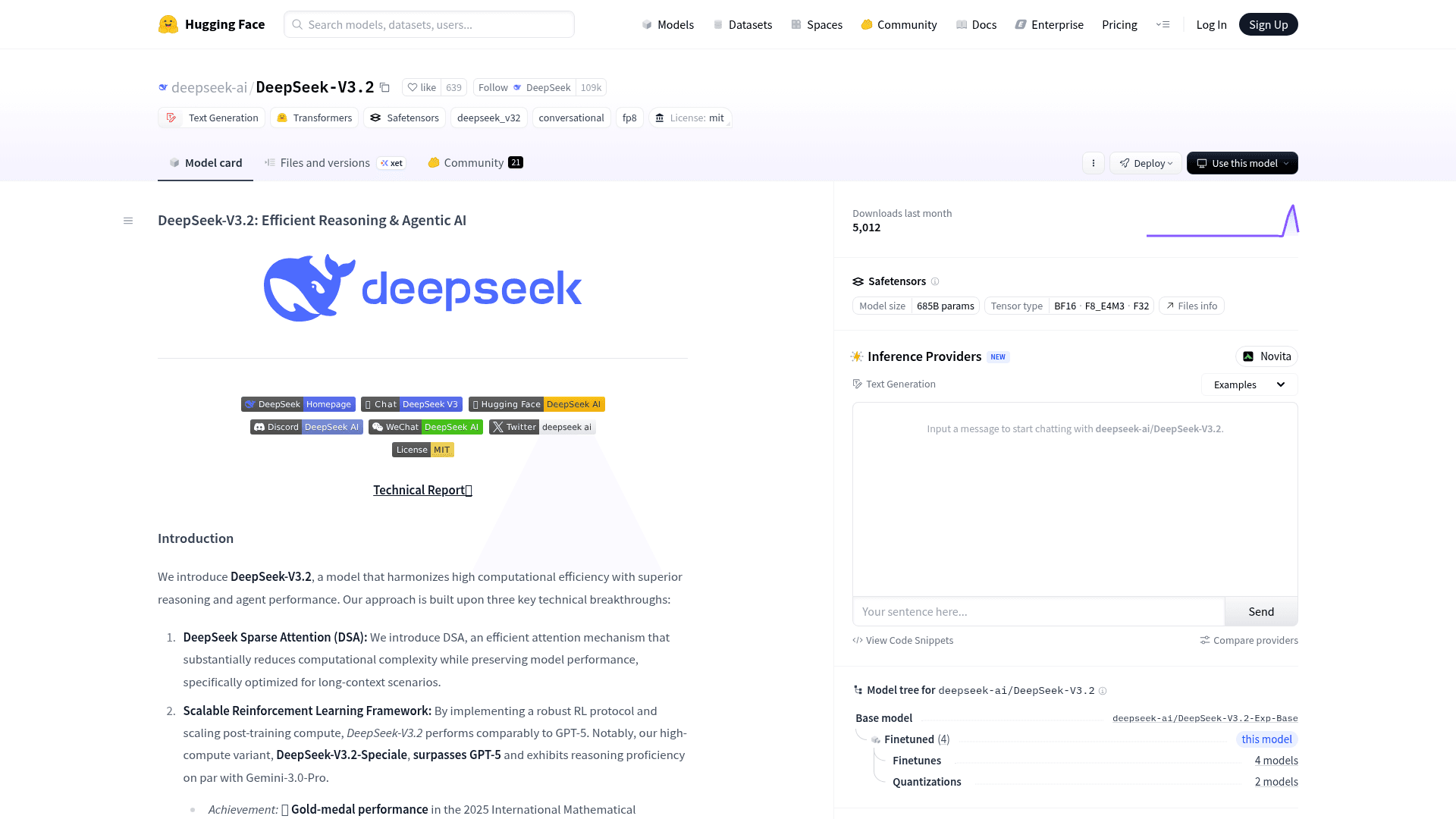 DeepSeek-V3.2's cover