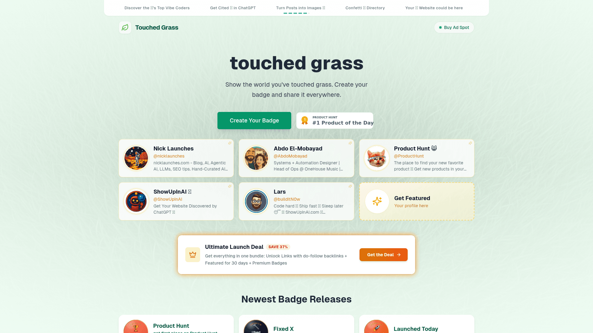 Touched Grass's cover