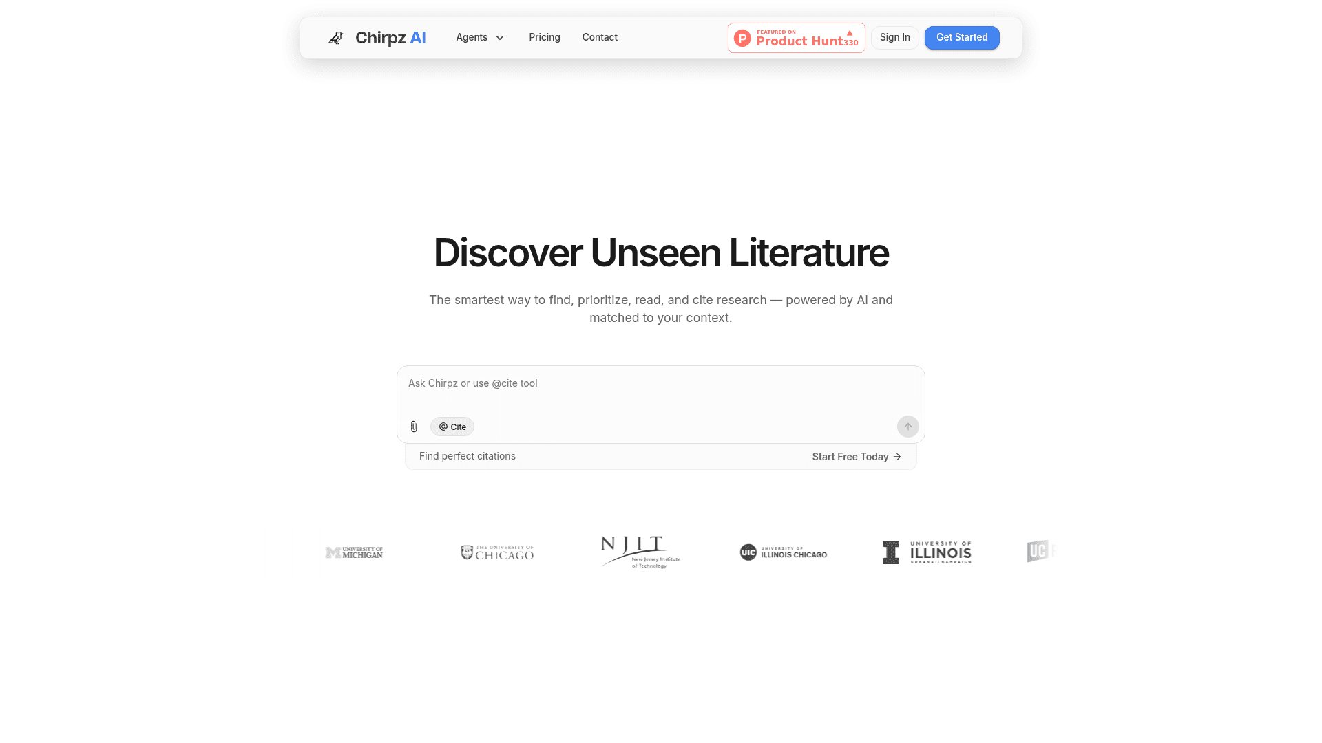 Chirpz Agent's cover