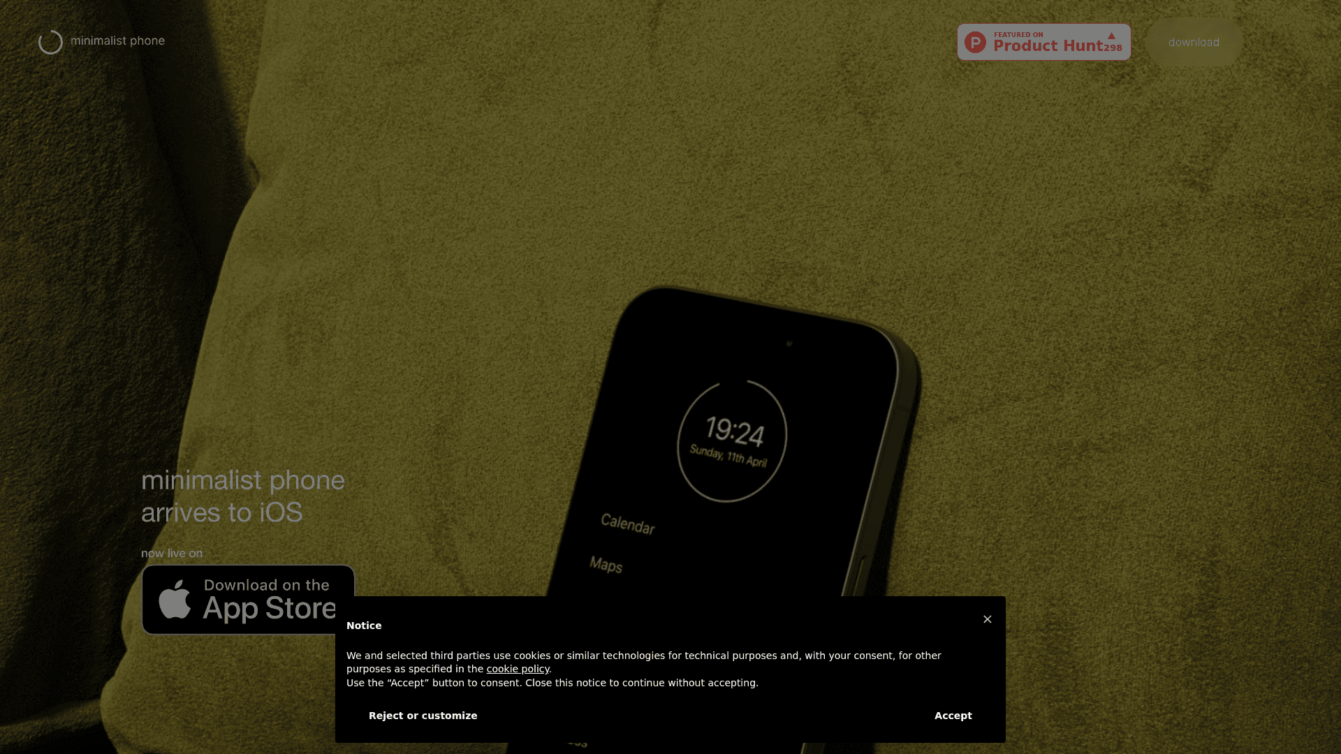 minimalist phone app for iOS 's cover