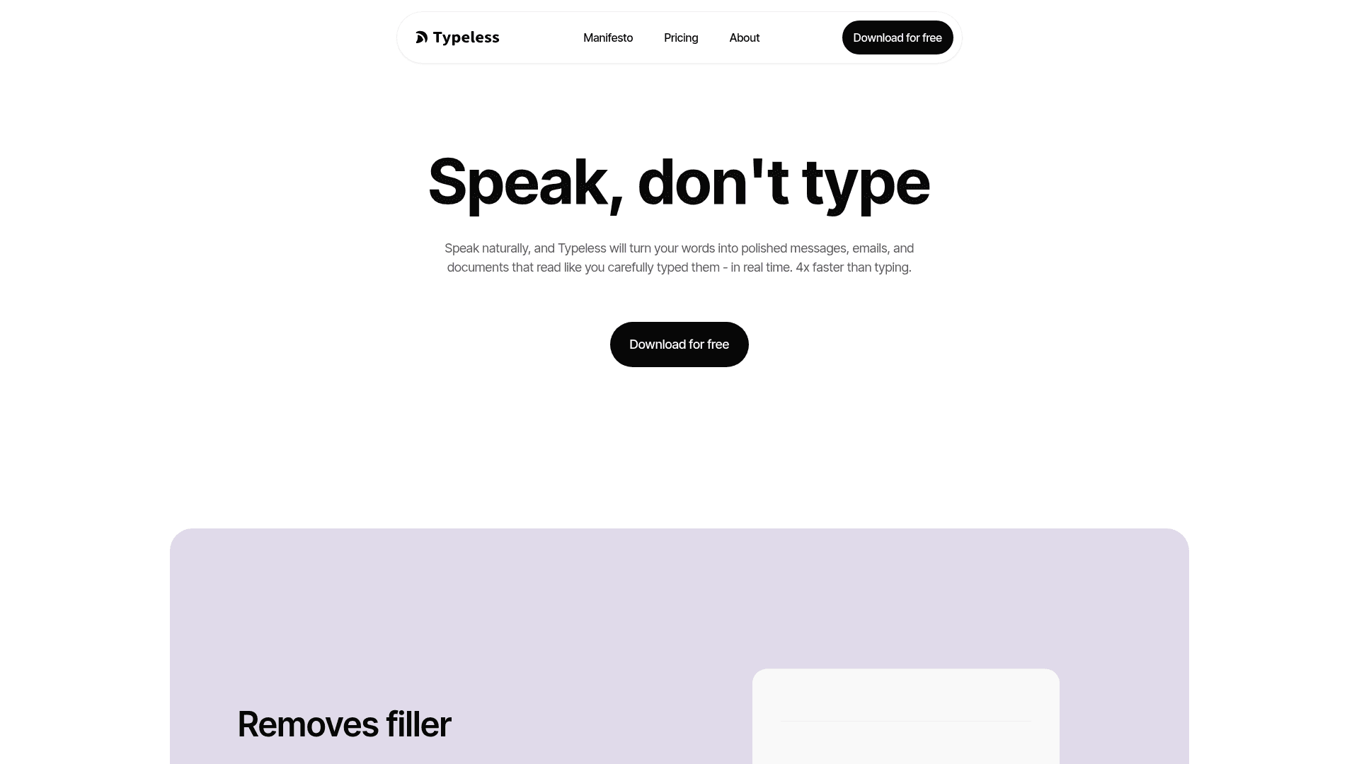 Typeless for iOS's cover
